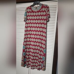 Ladies Pomelo Multi Colored Round Neck Dress